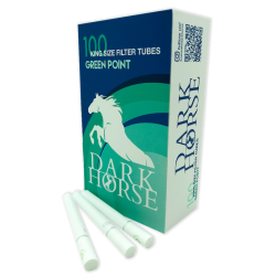 DARK HORSE Green Point Click Ball Capsule King Size 100 Empty Cigarette Filter Tubes