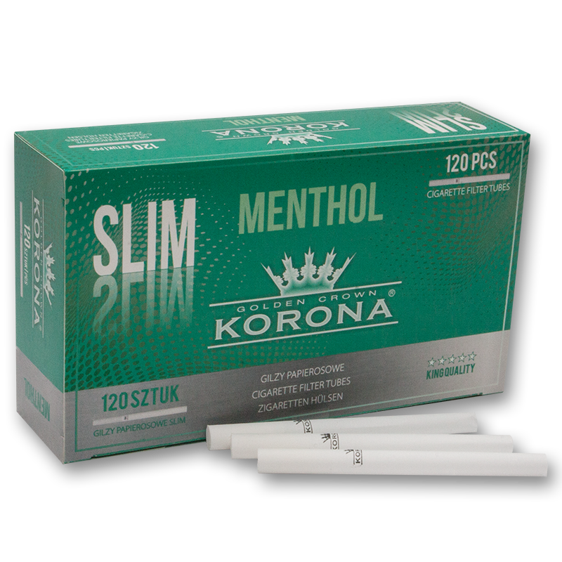 KORONA Slim Menthol 120 Cigarette Filter Tubes