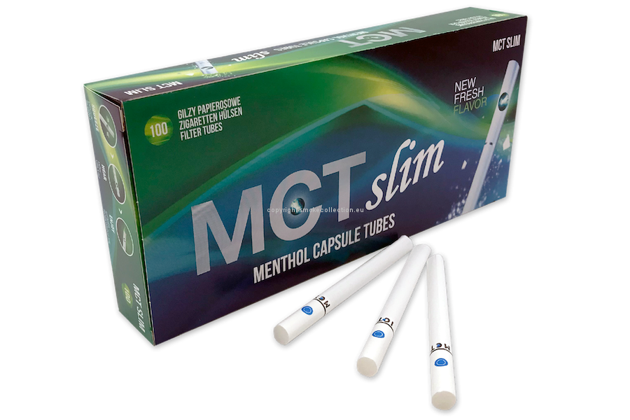 New MCT SLIM Capsule 100 Premium Cigarette Filter Tubes