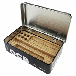 OCB Metal Tobacco Box With Wooden Insert