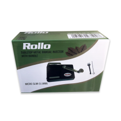 ROLLO Micro SLIM (5.5mm) Tabletop Metal Manual Injector for Empty Cigarette Filter Tubes
