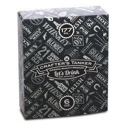 Crafter's Tanker Stainless Steel Hip Flask Black (177ml/6oz.)