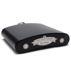 Crafter's Tanker Stainless Steel Hip Flask Black (177ml/6oz.)